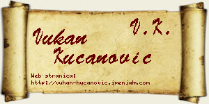 Vukan Kucanović vizit kartica